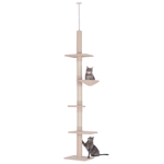 CoSoTower 8.5ft Arbre d'escalade du chat 5-Tier Centre d'activités Kitty avec Craquage Post Beige