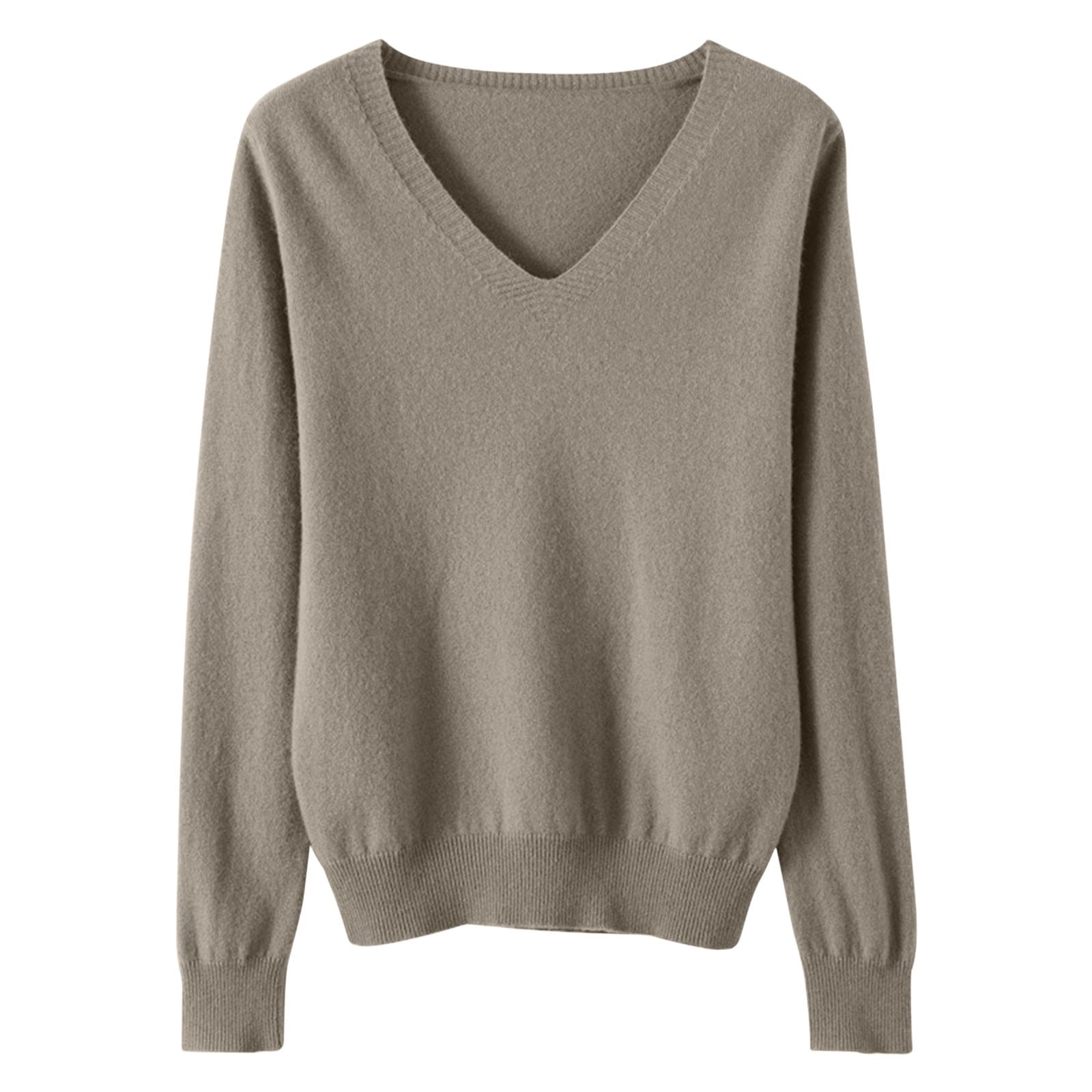 Timegard Womens Sweaters V Neck Knit Pullover Fall Winter Casual Fitting Comfy Long Sleeve Bottom Tops