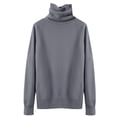 thumbnail image 4 of IMENGL Chandail en Laine Col Roulé Première Ligne, Gris TG, Taille m-2TG, 4 of 4