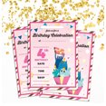 thumbnail image 2 of Darling Souvenir Pink Birthday Invitation Card 28 Pcs Fill or Write In Blank Invites Printable Party Supplies 5 x 7 Inches, 2 of 5