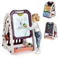 thumbnail image 1 of Gymax Chevalet d'Art pour Enfants 3-en-1 Chevalet de Table Double Face avec Accessoires d'Art Rouge, 1 of 9