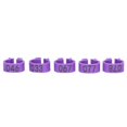 thumbnail image 1 of Birds Foot Rings, High-quality Plastic Bird Clip Ring Small Size And Lightweight  For  For Homing Pigeons Purple, 1 of 8