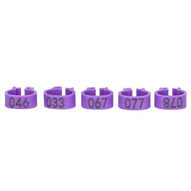 Birds Foot Rings, High-quality Plastic Bird Clip Ring Small Size And Lightweight For For Homing Pigeons Purple