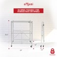 thumbnail image 2 of Origami R3 3 Tier Heavy Duty Foldable Garage Shelving with Wheels, White, 2 of 11