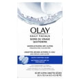 thumbnail image 1 of Olay Daily Facials Face Wash Cleansing Wipes, 5 in 1 Power of Makeup Remover, Makeup Wipes, Scrub, Toner, Mask and Cleanser - Fragrance-Free, 66 Count, 1 of 10
