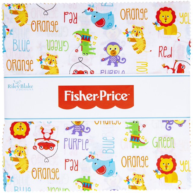 Riley Blake Ensemble Empileur Prédécoupé 10 Pouces 42 Pcs-Fisher-Price -976010