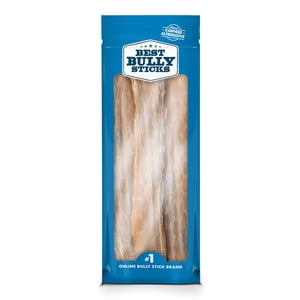 Best Bully Sticks 12 Inch Beef Jerky for Dogs - 12 Count (Pack of 1) - All-Natural High-Protein Gullet Rawhide Free Chewy Treat