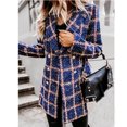 thumbnail image 4 of XZNGL Ladies Long Sleeve Suit Collar Double Breasted Woolen Jacket, 4 of 9