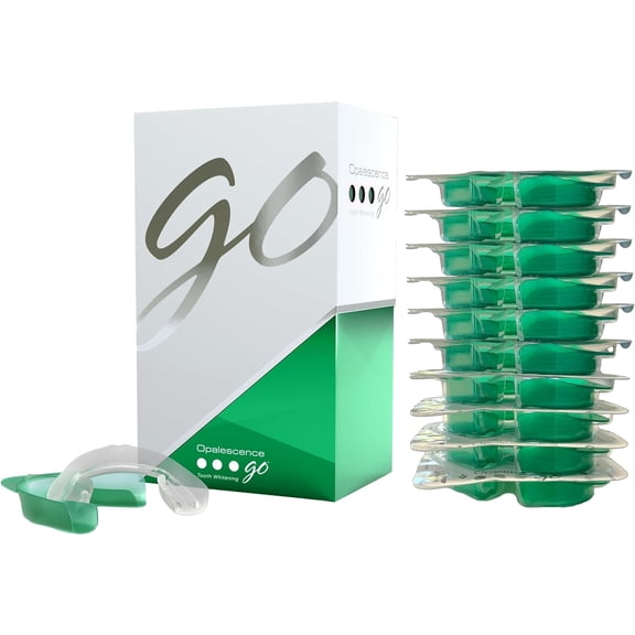Opalescence Go - Plateaux de Blanchiment des Dents Préremplis - 15 % de Peroxyde d'Hydrogène - Menthe