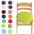 thumbnail image 2 of Estbridge Coussins de Chaise Coussins de Chaise Intérieur Extérieur Coussins de Chaise Ronds avec Attaches Coussins de Chaise Ronds pour Chaises de Salle à Manger Coussin de Siège Rond Coussins de Chaise de Jardin Ensemble pour Meuble Jaune 15 Po, 2 of 8