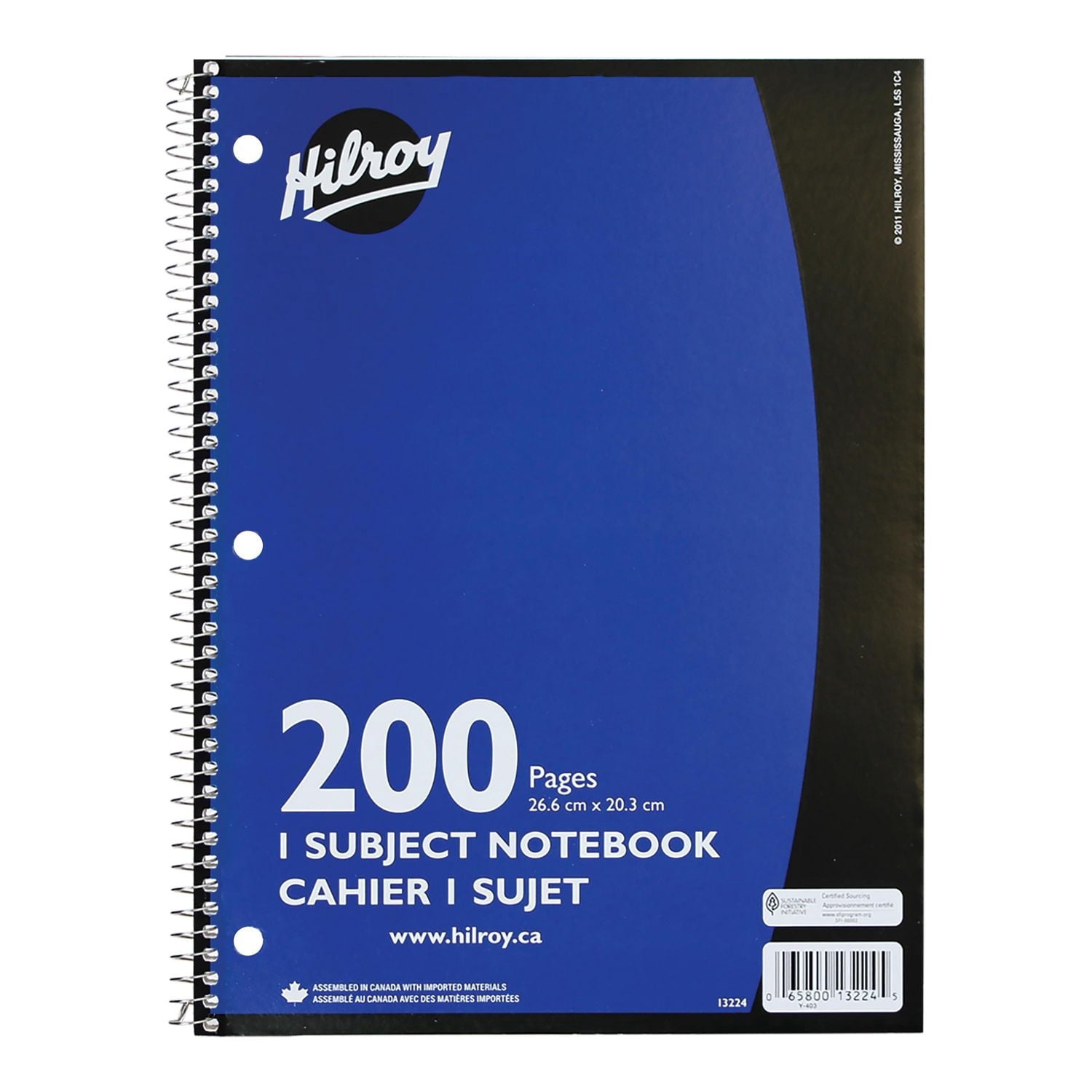 Hilroy® 1 Subject 200pg Notebook, 1 Subject Notebook