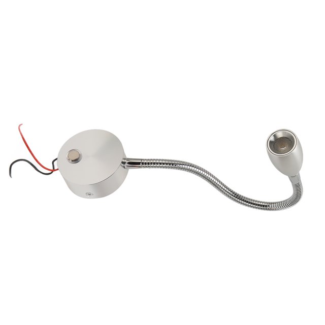 Lampe de Lit à Col de Cygne pour VR, Lampe de Chevet de Bateau à Commande Tactile DC12-24V pour Lecture, Veilleuse DEL Réglable à 3 Lumières pour VR, Fourgonnette, Bateau, Murale