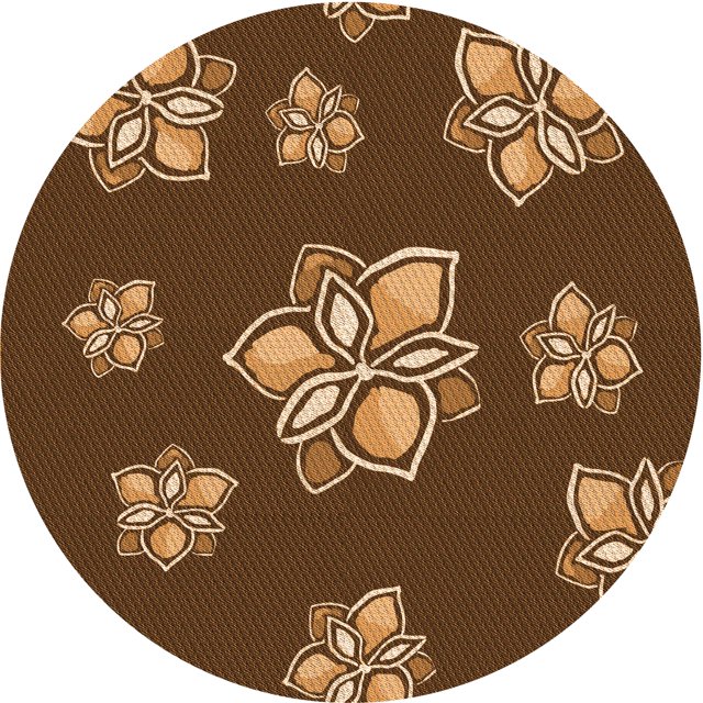 Ahgly Company Tapis d'Intérieur Lavables en Machine, Ronds de Nuit Transitionnels Rouges, Ronds de 8 Pi