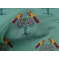 thumbnail image 4 of oneOone Organic Cotton Voile Fabric Bird & Tree Block Printed Craft Fabric BTY 42 Inch Wide, 4 of 4