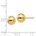 thumbnail image 3 of 14k Yellow Gold 8mm Ball Stud Earrings Button, 3 of 7