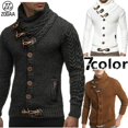 thumbnail image 2 of ZOGAA Manteau Chandail pour Homme Automne Hiver Cardigans Tricotés Manteaux, 2 of 5