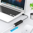 thumbnail image 3 of Concentrateur USB 3.0 à 3 Ports avec RJ45, Adaptateur Ethernet 10/100/1000 Gigabit, Convertisseur LAN Filaire, Adaptateur Réseau USB pour Ultrabooks, Ordinateurs Portables, Tablettes et Plus (Noir), 3 of 7