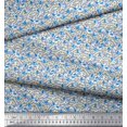 thumbnail image 2 of Soimoi Moss Georgette Fabric Flower Artistic Printed Craft Fabric by The Yard 42 Inch Wide, 2 of 3