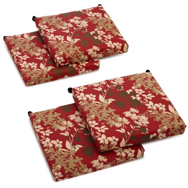 Coussins de Chaise d'Extérieur en Polyester Filé à Motifs de 20 Po sur 19 Po (Ensemble de 4)