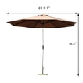 thumbnail image 3 of Outsunny Aluminum Steel Frame Round Patio Umbrella, 3 of 4
