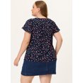 thumbnail image 4 of Unique Bargains Women's Plus Size Floral Chiffon Flared Sleeve Blouses, 4 of 6
