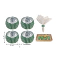 thumbnail image 3 of 4PC Beaded Napkin Ring With Craft Box Green & Silver, 3 of 5