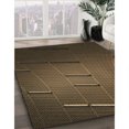 thumbnail image 3 of Ahgly Tapis Rond Lavable en Machine Intérieur Transitionnel Marron Chocolat, 5 Pieds Rond, 3 of 7