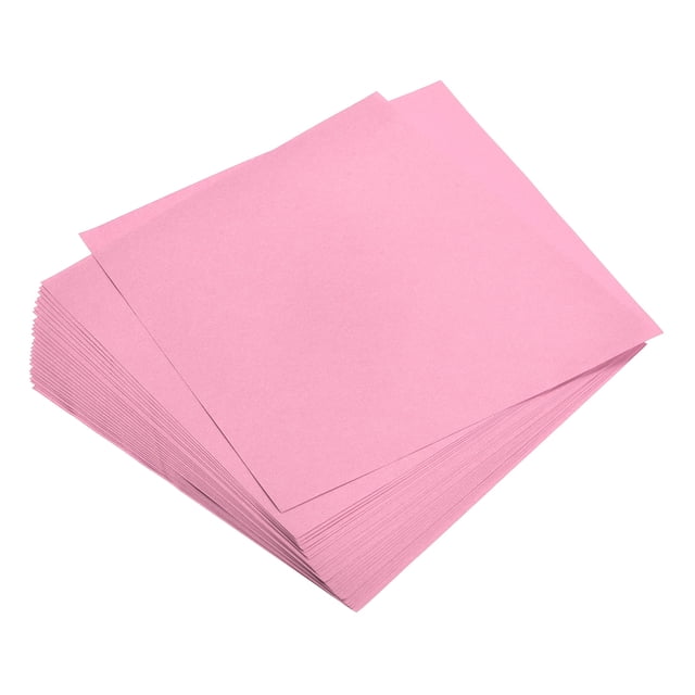 Unique Bargains 200 Sheets 6x6 Inch Origami Paper Double Sided Pink Square Sheet for Art Craft Project, Beginners