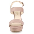 thumbnail image 2 of BLISSFUL STEP Women's Slingback Platform Chunky Heeled Sandals, 2 of 6