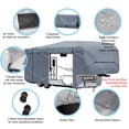 thumbnail image 2 of Housse de 5e Roue pour VR, 5 Couches, Convient à 28 Pieds - 30 Pieds, avec Sangles Latérales Renforcées Coupe-Vent, Anti-UV, Résistante à l'Eau, Robuste, pour Autocaravane, Roulotte, 2 of 7