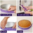 thumbnail image 4 of POINTERTECK 3Pieces Cake Strips Cake Pan Strips Baking Tin Wraps Bake Even Strip Set Absorbent Pan Strips Cake Baking, 4 of 5