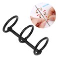 thumbnail image 3 of 8Pieces 3 Ring Metal Loose Leaf Binders Reusable Book Rings Snap Split Hinged for DIY Travel Diary, Photo Album, Binding Spines Combs [Black], 3 of 9