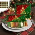thumbnail image 1 of RRJ Christmas Party Tableware Set Disposable Plates Cups Napkins, 20-Piece Holiday Dinnerware Kit, 7-Inch 9-Inch Paper Plates For Festive Gatherings, Red Green Gold Themed Disposable Tableware, 1 of 6