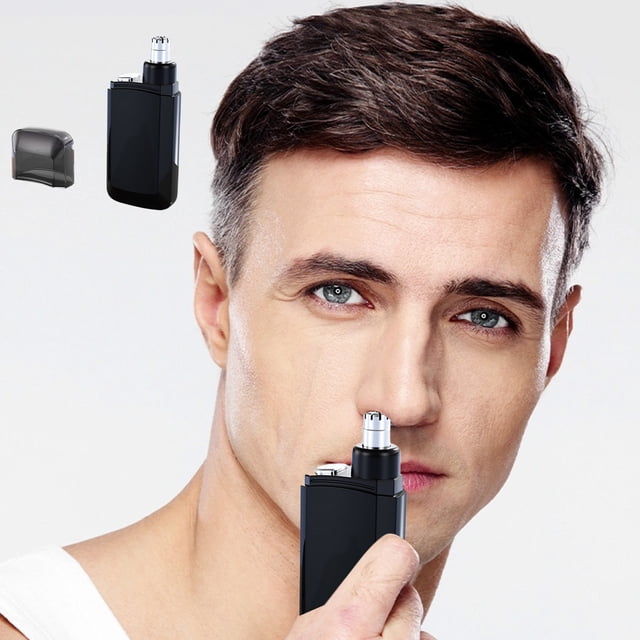 USB Rechargeable Nose Hair Clipper with High-Precision Blades - Portable and Compact for Travel or Home Use - Safe and Hygienic Design with Removable Head - Modern Ergonomic Build for Easy Grooming