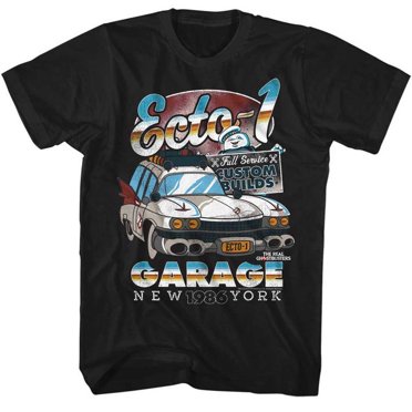 The Real Ghostbusters Ecto 1 Black Adult T-Shirt