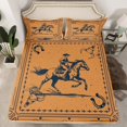 thumbnail image 2 of Erosebridal Ensemble de Draps Cowboy Simple, Ensemble de Literie Cheval Rustique Taille Simple, Décor Sud-Ouest 3 Pcs, 2 of 6