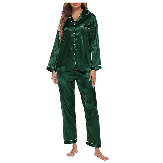 Ensemble de Pyjama pour Femmes Pantalon Ensemble Mode pour Femmes Tenue d'Intérieur Pyjama Femme Ensemble Deux Pièces Manches Longues Pantalon Ensemble de Pyjama Tenue d'Intérieur