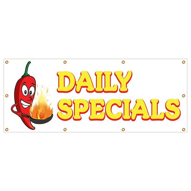 SignMission B-96 Daily Specials 36 x 96 Po Bannière - Promotions Quotidiennes