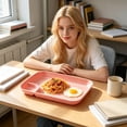 thumbnail image 4 of Fareti Large Divided Plates, Unbreakable Dinnerware Lunch Trays, Lightweight Reusable Plastic Compartment Plates, Microwave and Dishwasher Safe, 4 of 4