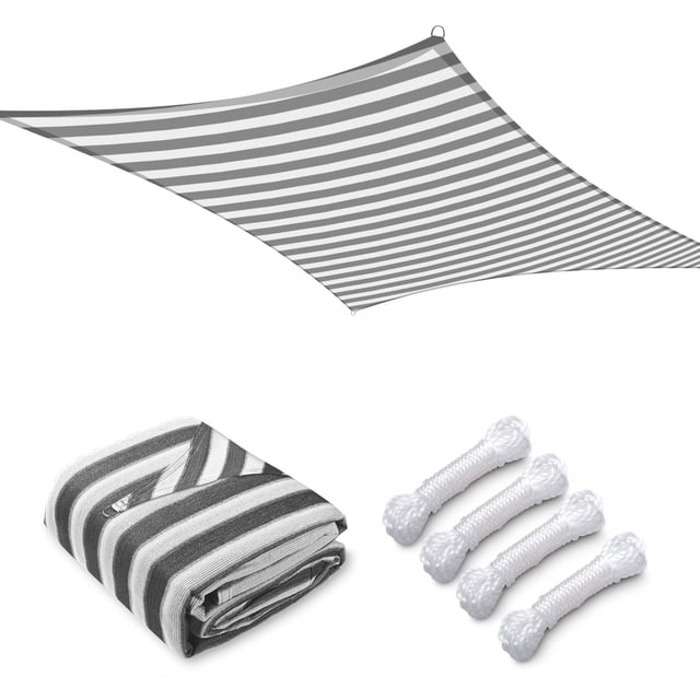 Yescom 16x16 Ft 97% UV Block Square Sun Shade Sail HDPE Canopy Patio Park Backyard