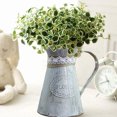 thumbnail image 2 of Miangastore Vase à Fleurs Unique en Fer Argenté Design Rustique Famille Amis 1Pcs, 2 of 9