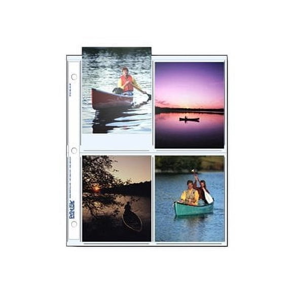 Print File Photo Pages Holds Eight 4x5" Prints, Pack of 25