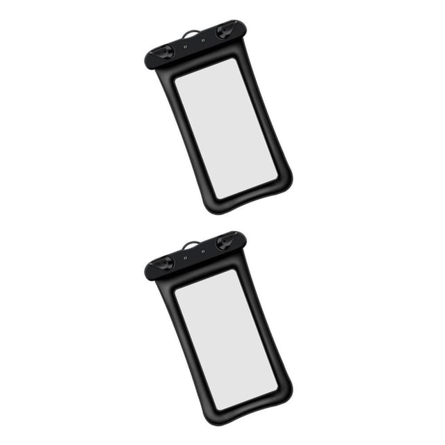 Youkk Waterproof Phone Case Universal Safe Underwater Cover Leakproof Water Sport Cellphone Dry Bag Protection Accessory Black 2Set