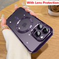 thumbnail image 2 of Fashion Transparent Phone Case For iPhone 15 14 13 Pro Max Plating Soft Silicone Cover, 2 of 5