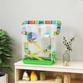thumbnail image 2 of PawHut 18.5" Hamster Cage with Tube System, Exercise Wheel, Green, 2 of 10