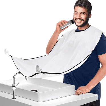 Bavoir pour Barbe pour le Rasage, Tablier de Barbe, Trousse de Chiffon de Rasage Imperméable Cape de Barbe Antiadhésive, Bavoir pour Taille de Barbe avec Ventouse Forte, un Cadeau pour Tous les Hommes