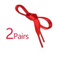 thumbnail image 3 of INSPIRE CHIC Lacets Unisexes Plats Unis Ruban 0,4 Pieds' de Large 2 Paires 60cm/23,6 Pouces Rouge, 3 of 6