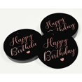 thumbnail image 3 of Inkdotpot 100 Pack Real Rose Gold Foil Paper Tag Happy Birthday Favor Hang Tag, 3 of 6