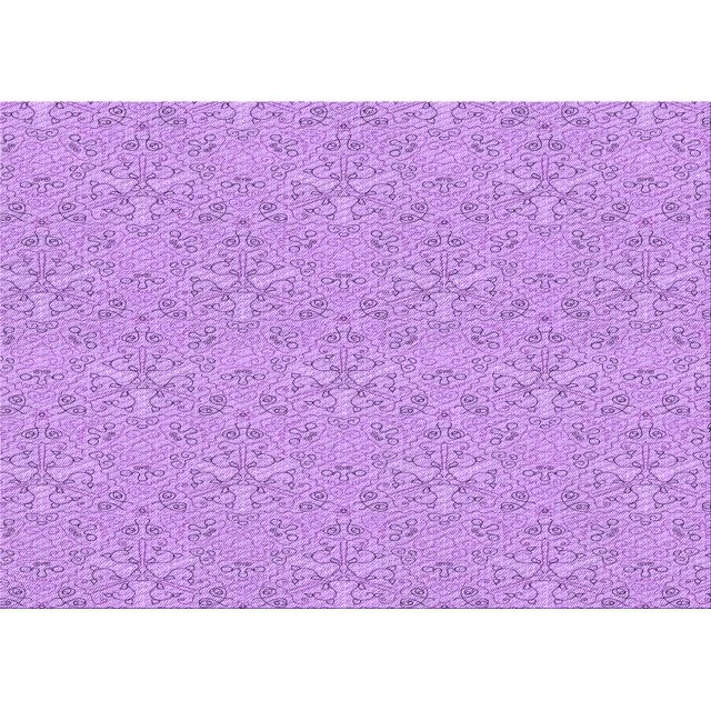 Ahgly Tapis Rectangulaire Lavable en Machine Intérieur Transitionnel Violet, 8 Pieds x 10 Pieds