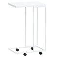 thumbnail image 3 of vidaXL Side Table with Wheels White 40x30x63.5 cm Engineered Wood, 3 of 4